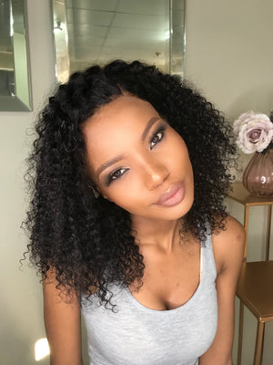 lace frontal curly wig unit