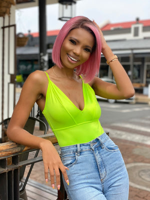Pink frontal bob wig