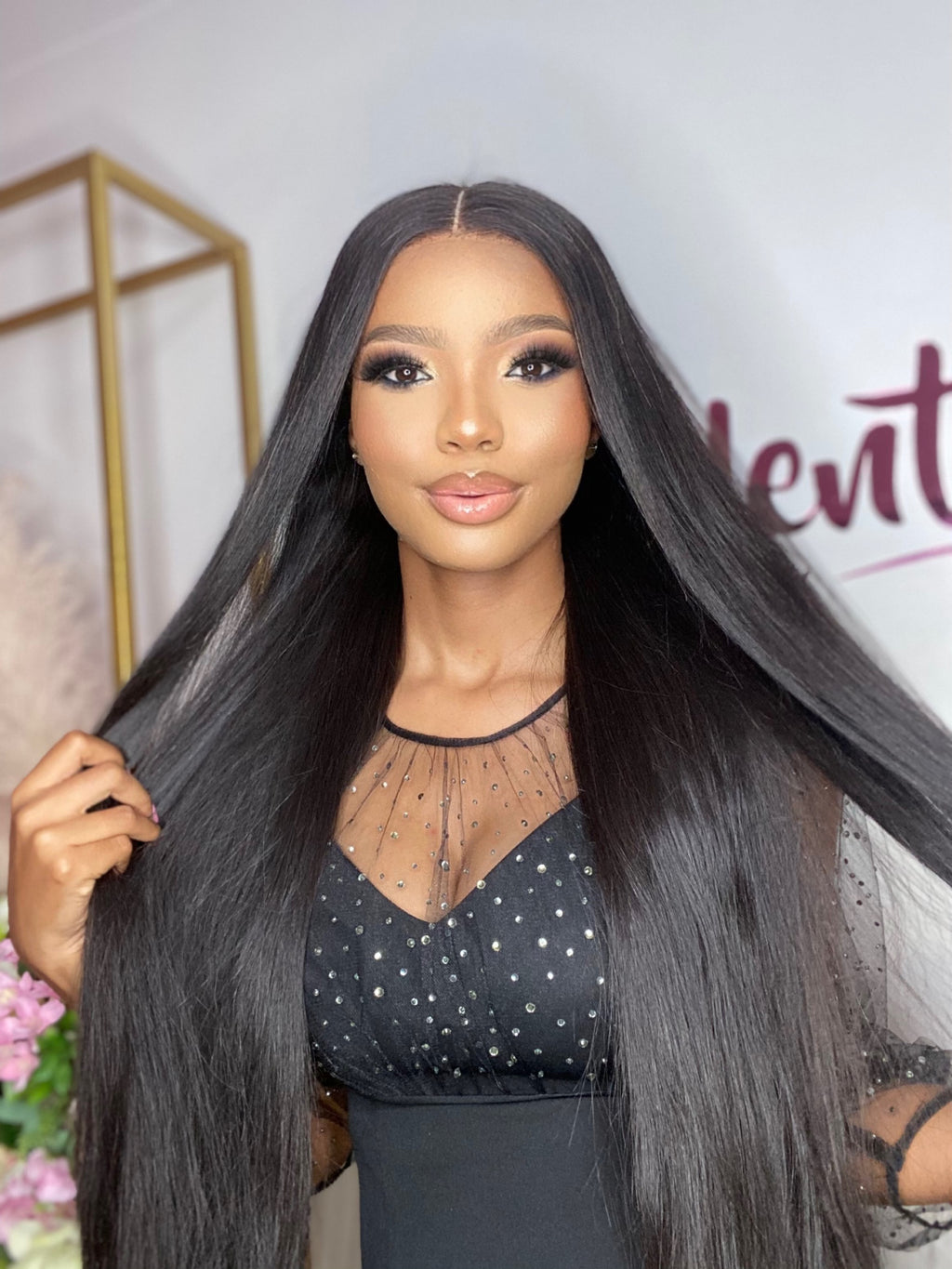 Lace closure straight wigs