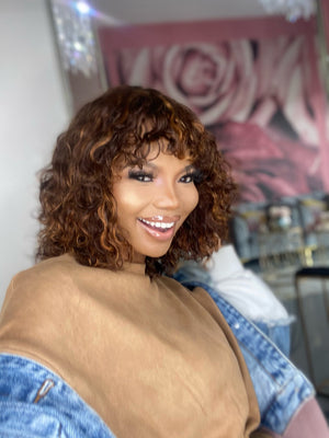 14” Ombré curly fringe