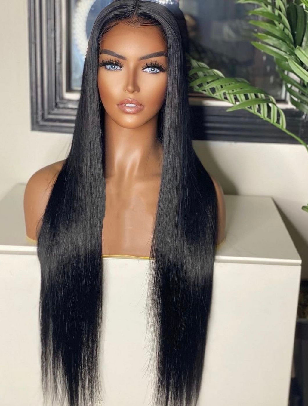 Lace closure straight wigs