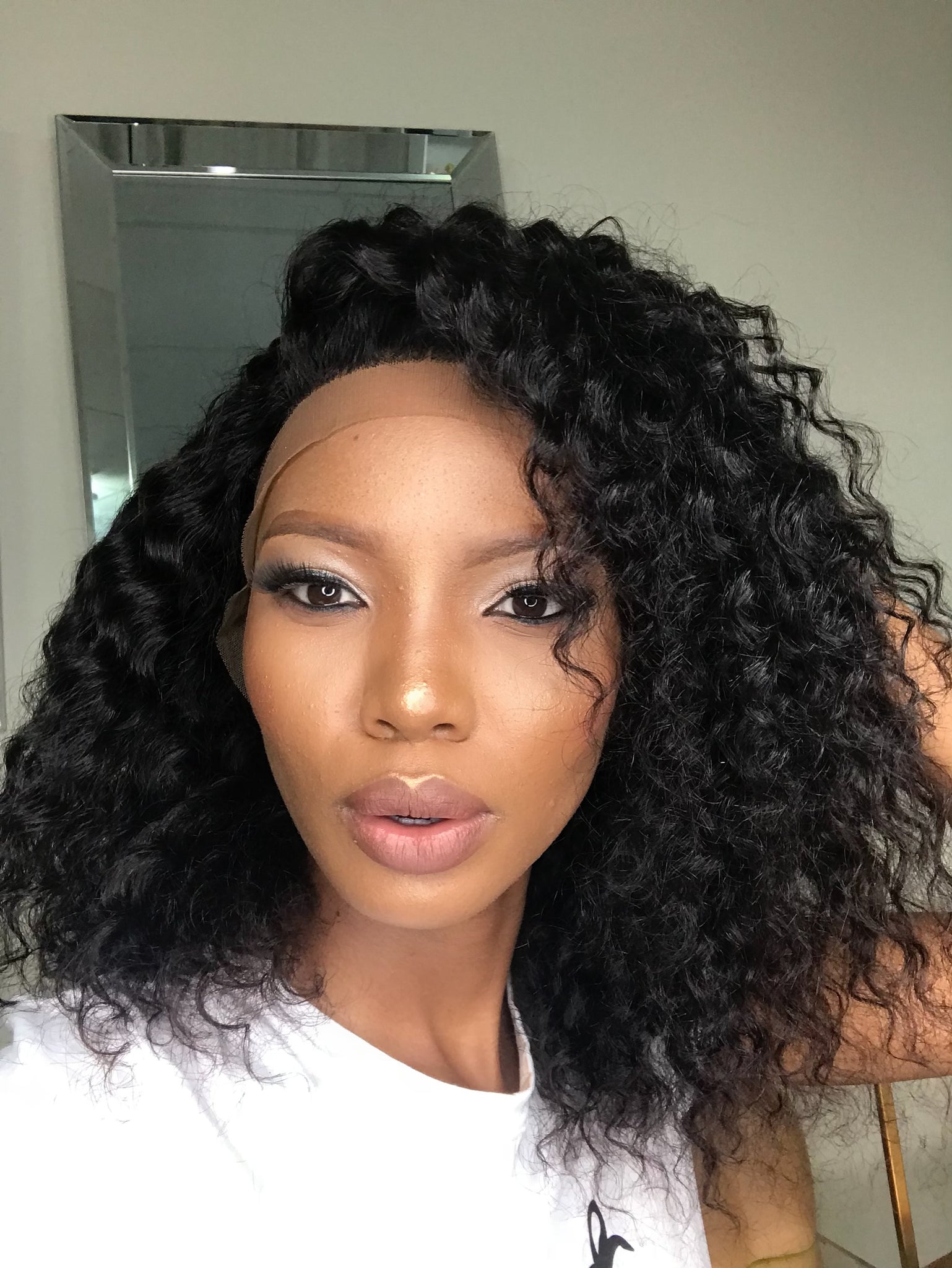 lace frontal curly wig unit