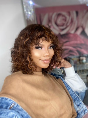 14” Ombré curly fringe