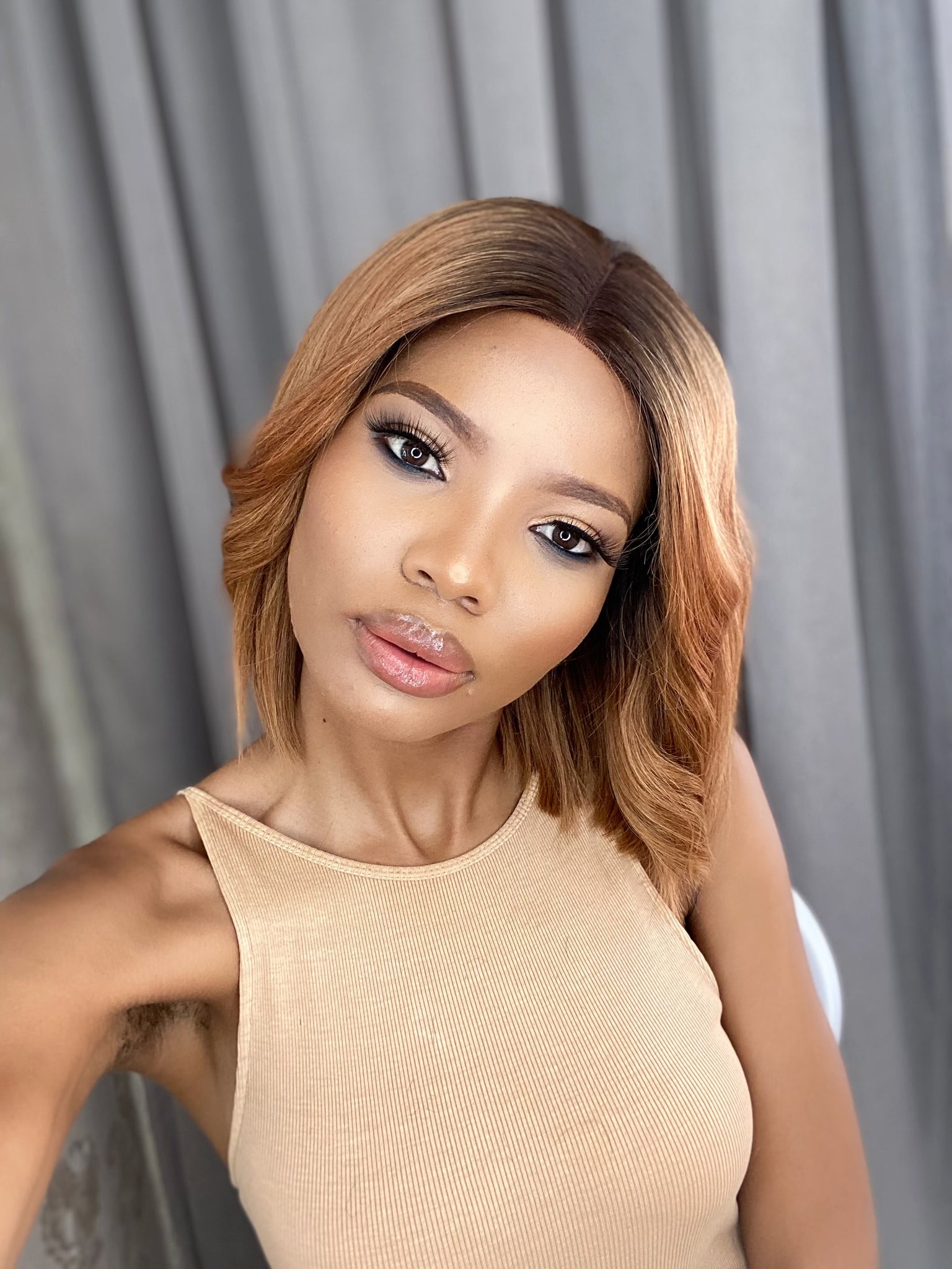 10 inch Brown straight bob