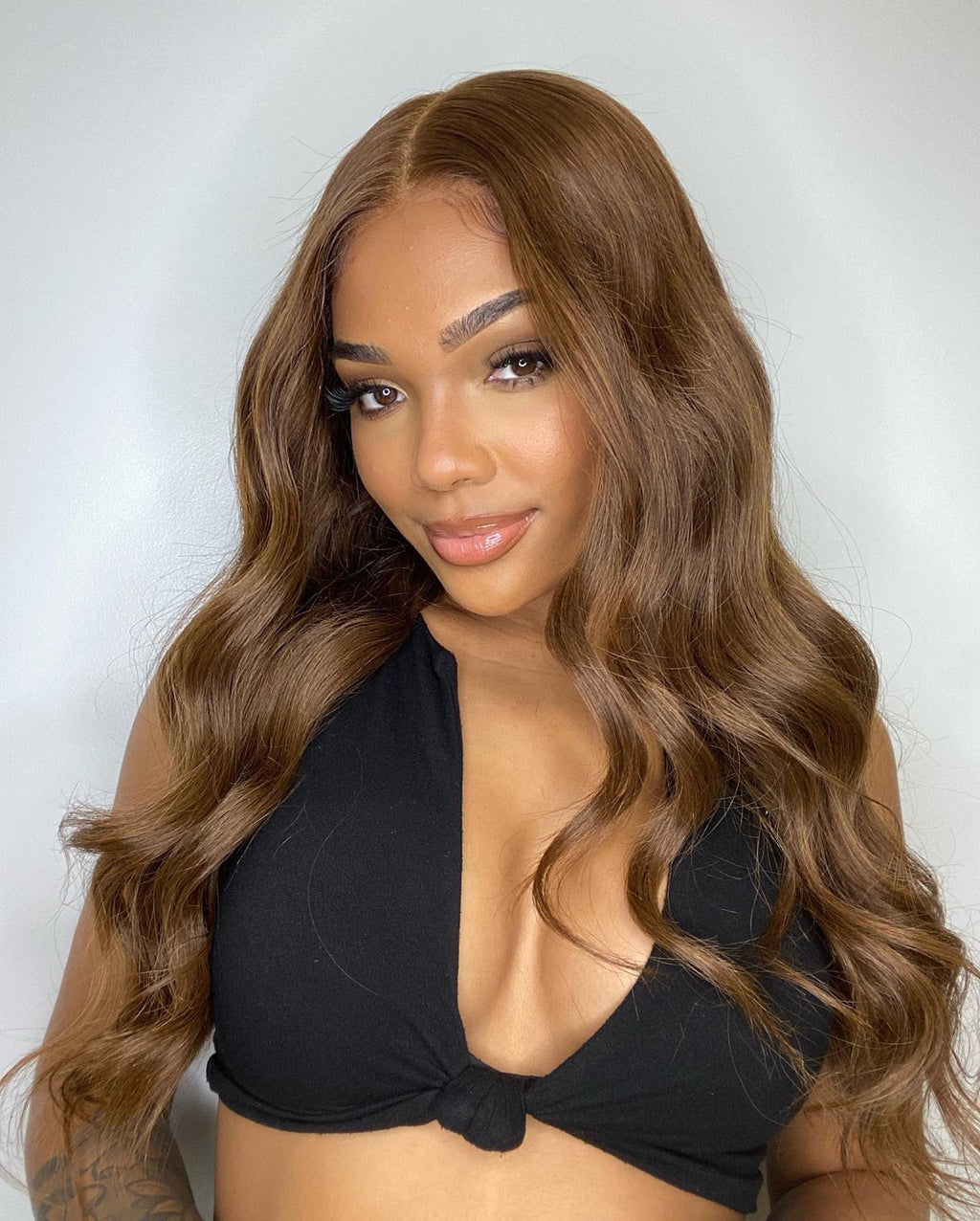 Chocolate Full Frontal Straight Wigs